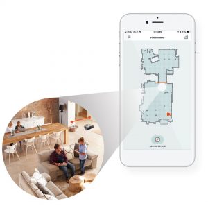 Neato vacuum robot builds a map of your home. It is displayed on the companion app